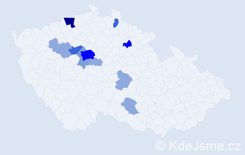 Příjmení: 'Westfálová', počet výskytů 33 v celé ČR