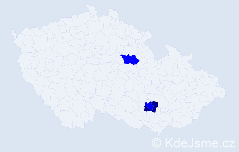 Příjmení: 'Steskal', počet výskytů 5 v celé ČR