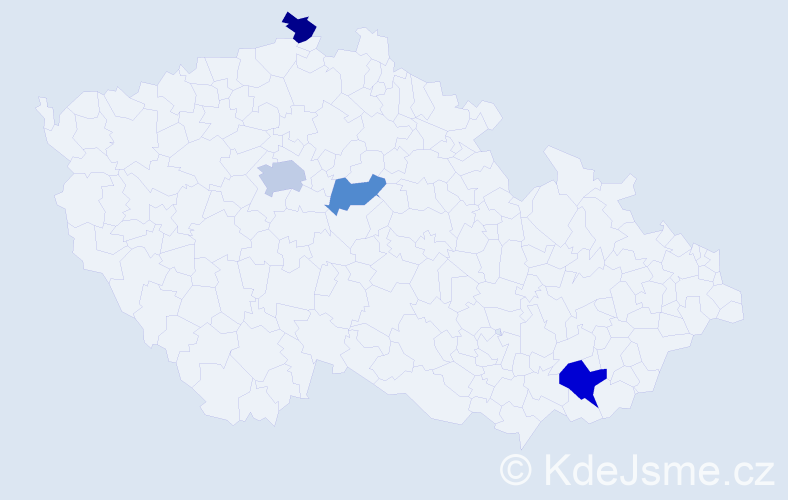 Příjmení: 'Ronďošová', počet výskytů 6 v celé ČR