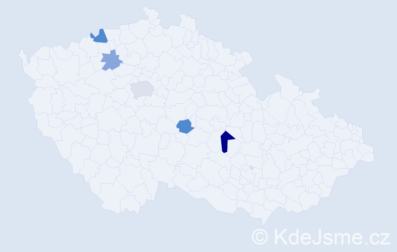 Příjmení: 'Kikušová', počet výskytů 9 v celé ČR