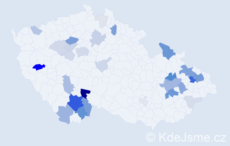 Příjmení: 'Šejda', počet výskytů 113 v celé ČR