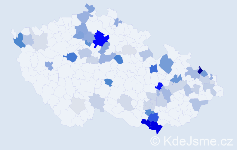 Příjmení: 'Kern', počet výskytů 159 v celé ČR