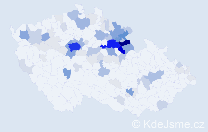 Příjmení: 'Baše', počet výskytů 322 v celé ČR