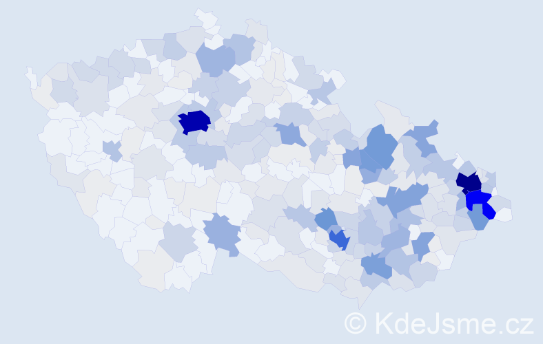 Příjmení: 'Mertová', počet výskytů 1253 v celé ČR