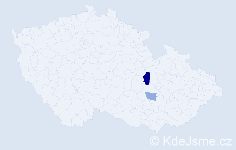 Příjmení: 'Hikelová', počet výskytů 4 v celé ČR