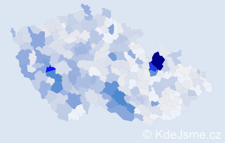 Příjmení: 'Diviš', počet výskytů 2284 v celé ČR