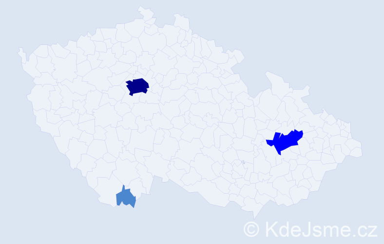Příjmení: 'Tomajko', počet výskytů 9 v celé ČR