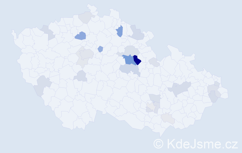 Příjmení: 'Mandysová', počet výskytů 107 v celé ČR