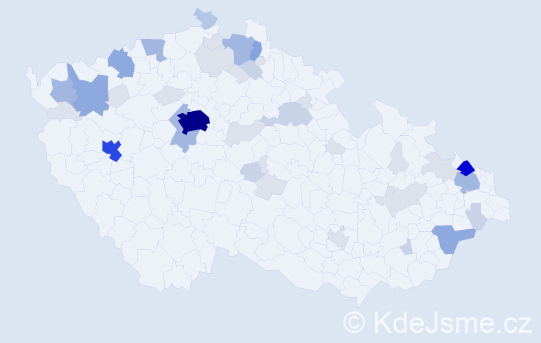 Příjmení: 'Hofrichter', počet výskytů 132 v celé ČR