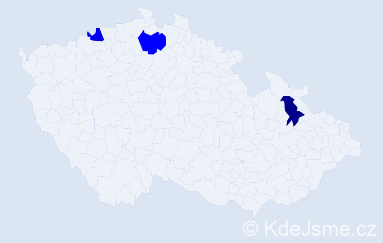 Příjmení: 'Konfal', počet výskytů 15 v celé ČR