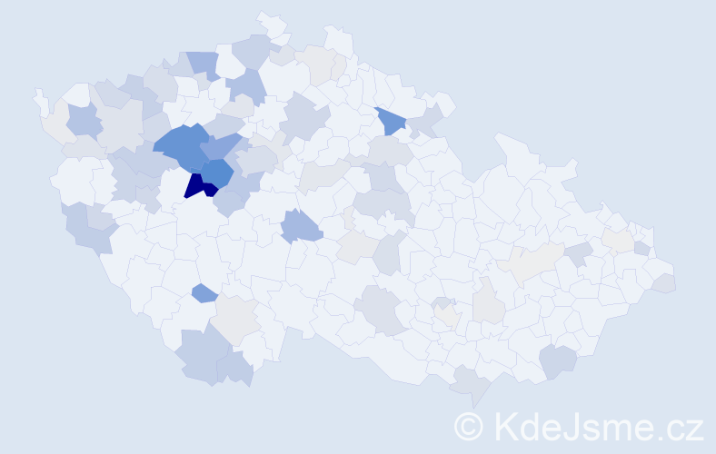 Příjmení: 'Pavlis', počet výskytů 307 v celé ČR