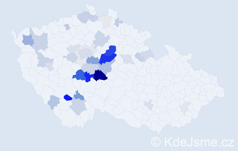 Příjmení: 'Kronusová', počet výskytů 134 v celé ČR