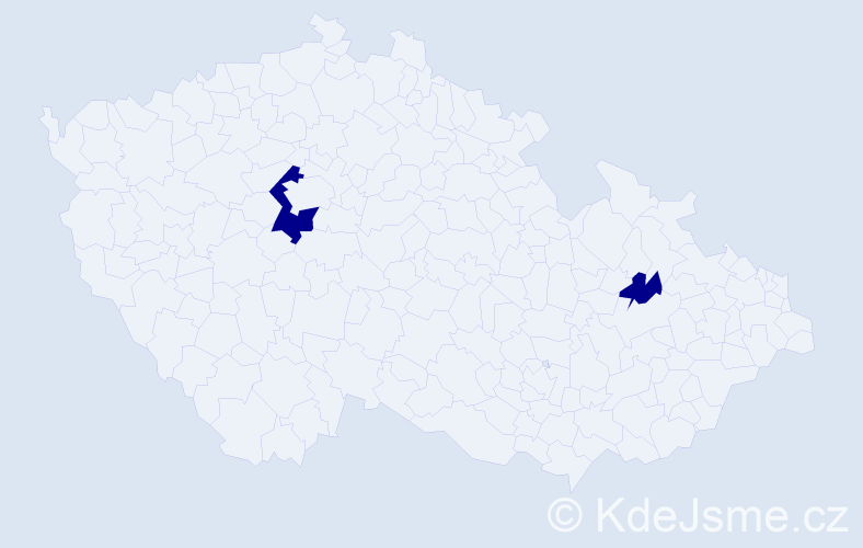 Příjmení: 'Alföldyová', počet výskytů 2 v celé ČR