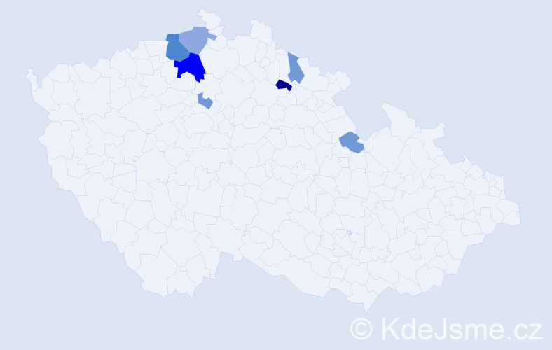Příjmení: 'Pyciaková', počet výskytů 20 v celé ČR