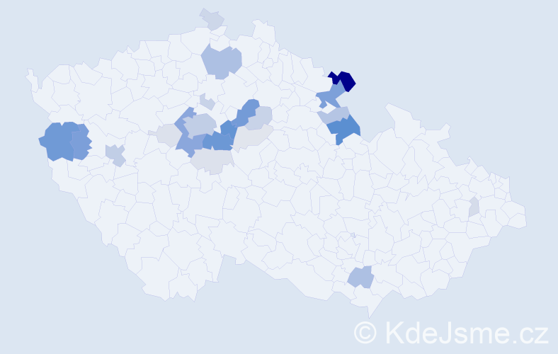 Příjmení: 'Hrábková', počet výskytů 97 v celé ČR