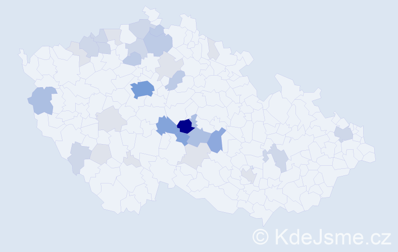 Příjmení: 'Kluch', počet výskytů 102 v celé ČR