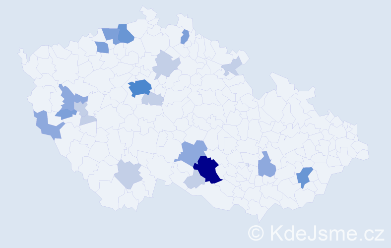 Příjmení: 'Maulová', počet výskytů 51 v celé ČR