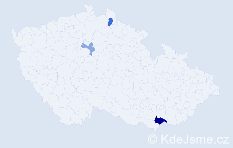 Příjmení: 'Baxter', počet výskytů 7 v celé ČR