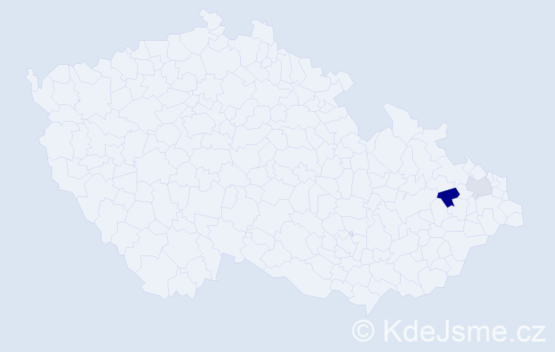 Příjmení: 'Zachelová', počet výskytů 3 v celé ČR