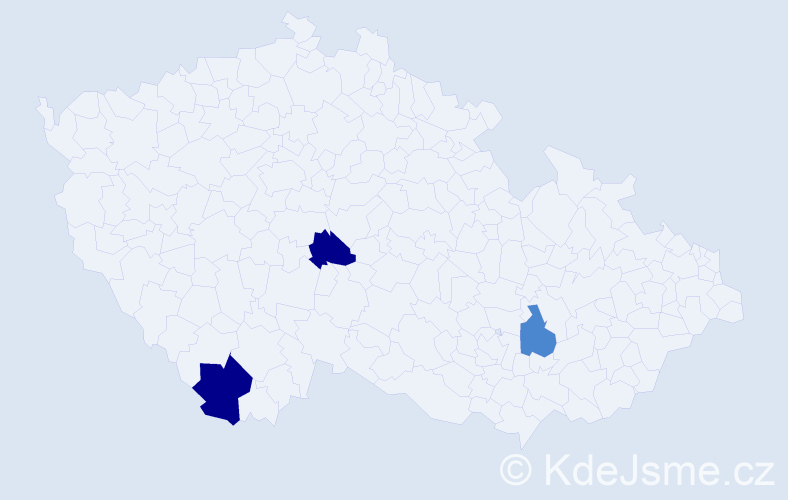 Příjmení: 'Madžarová', počet výskytů 7 v celé ČR