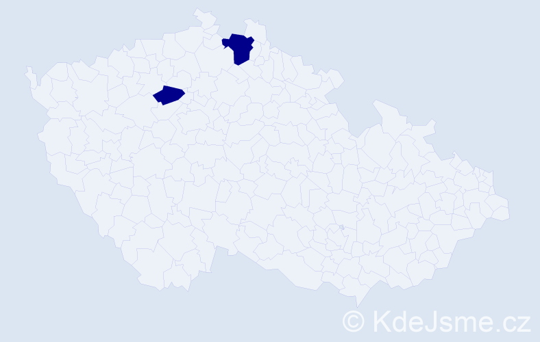 Příjmení: 'Fel', počet výskytů 4 v celé ČR
