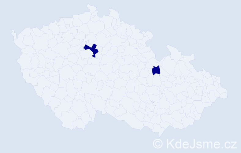 Příjmení: 'Kokora', počet výskytů 6 v celé ČR