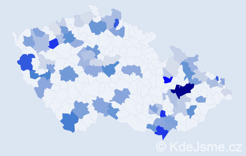 Příjmení: 'Lindner', počet výskytů 292 v celé ČR