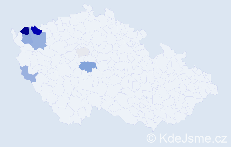 Příjmení: 'Tusjak', počet výskytů 15 v celé ČR