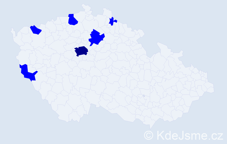Příjmení: 'Doan Manh', počet výskytů 7 v celé ČR