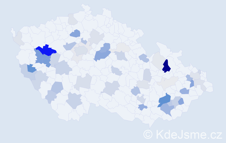 Příjmení: 'Chocholatá', počet výskytů 193 v celé ČR