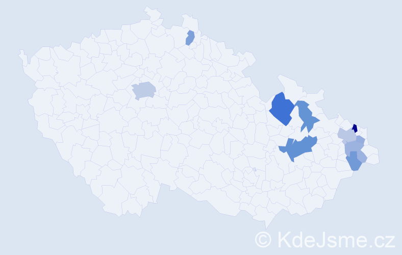 Příjmení: 'Kuttler', počet výskytů 36 v celé ČR