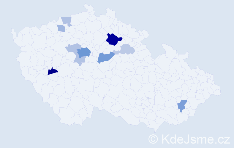 Příjmení: 'Hroňková', počet výskytů 34 v celé ČR