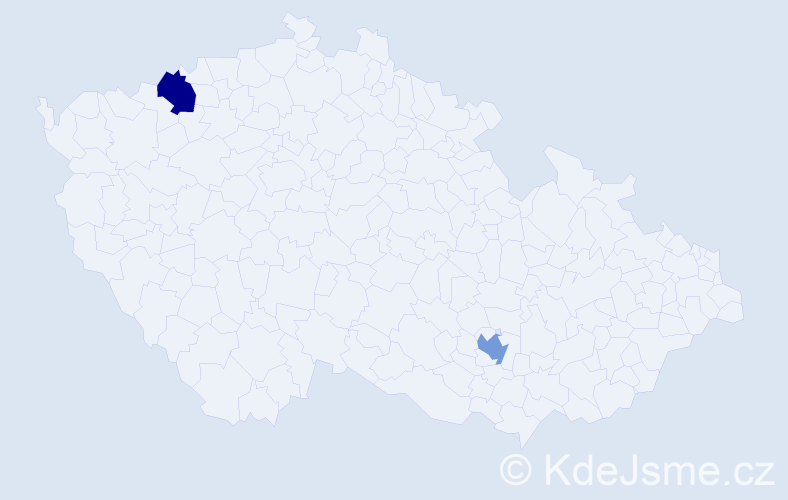 Příjmení: 'Kleine', počet výskytů 2 v celé ČR