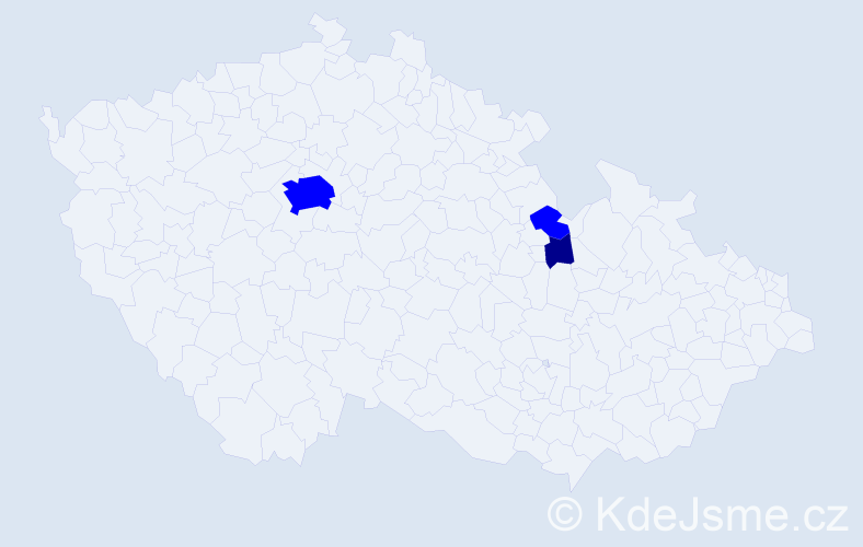 Příjmení: 'Ostrouchová', počet výskytů 4 v celé ČR
