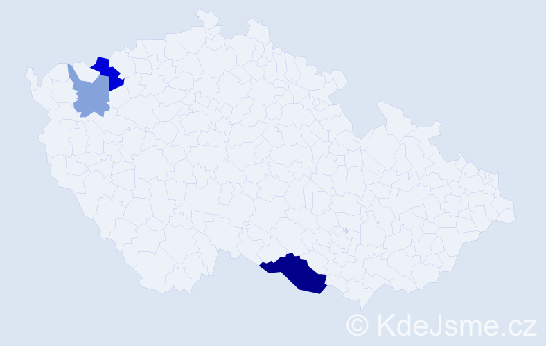 Příjmení: 'Kovaąská', počet výskytů 7 v celé ČR