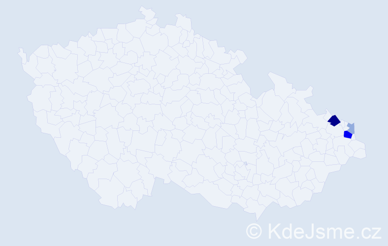 Příjmení: 'Poláčiková', počet výskytů 9 v celé ČR