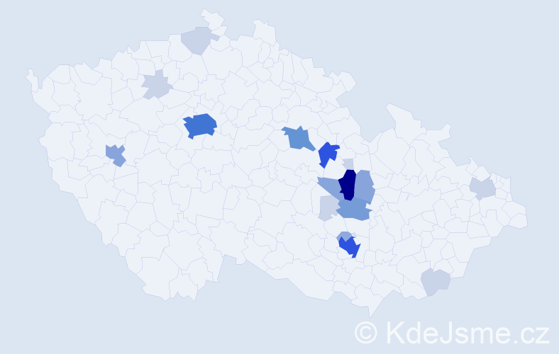 Příjmení: 'Vorba', počet výskytů 62 v celé ČR