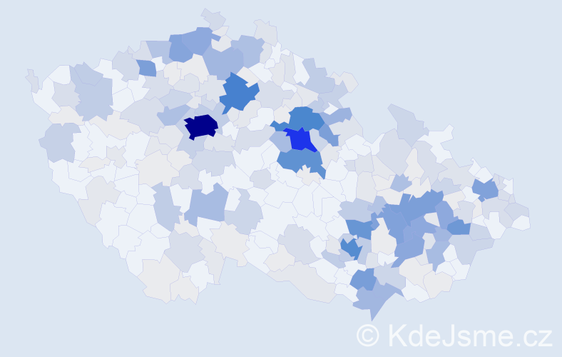 Příjmení: 'Machačová', počet výskytů 1075 v celé ČR