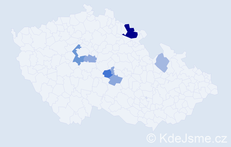 Příjmení: 'Stibbe', počet výskytů 13 v celé ČR