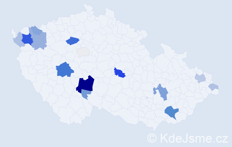 Příjmení: 'Kromková', počet výskytů 44 v celé ČR