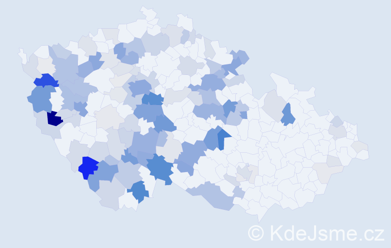 Příjmení: 'Zídková', počet výskytů 454 v celé ČR