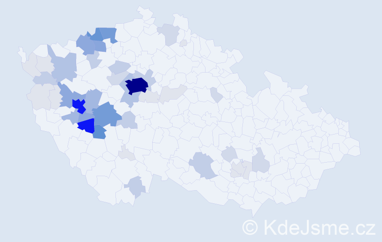 Příjmení: 'Bouše', počet výskytů 209 v celé ČR