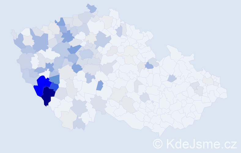 Příjmení: 'Rendlová', počet výskytů 531 v celé ČR