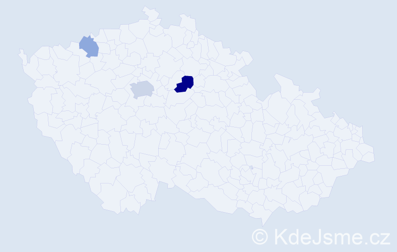Příjmení: 'Pochmann', počet výskytů 13 v celé ČR