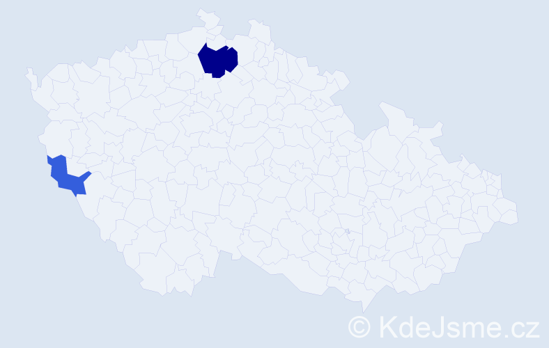 Příjmení: 'Jobko', počet výskytů 4 v celé ČR