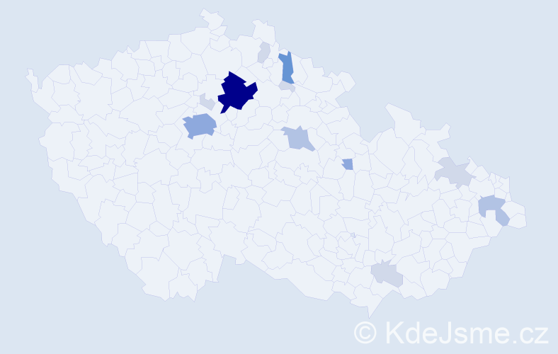 Příjmení: 'Ginzlová', počet výskytů 37 v celé ČR