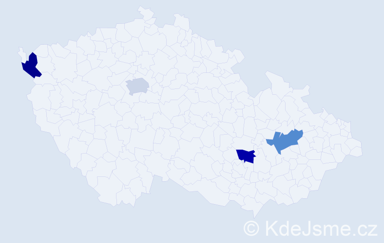 Příjmení: 'Erdenetsogt', počet výskytů 4 v celé ČR