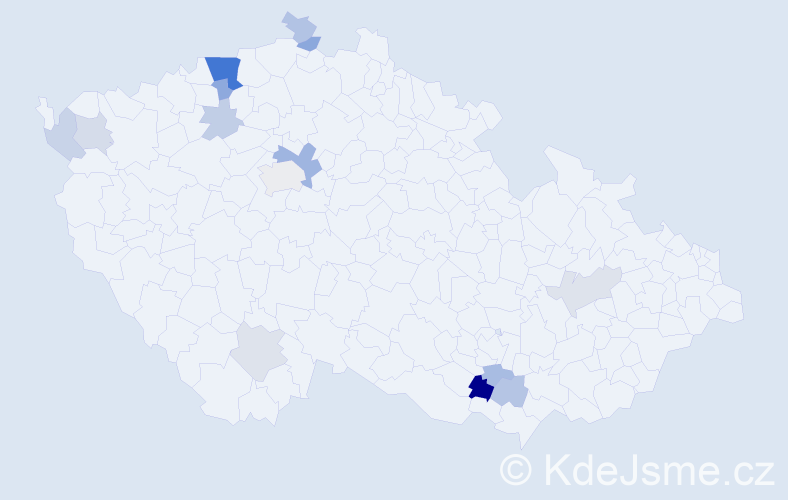 Příjmení: 'Birkner', počet výskytů 29 v celé ČR