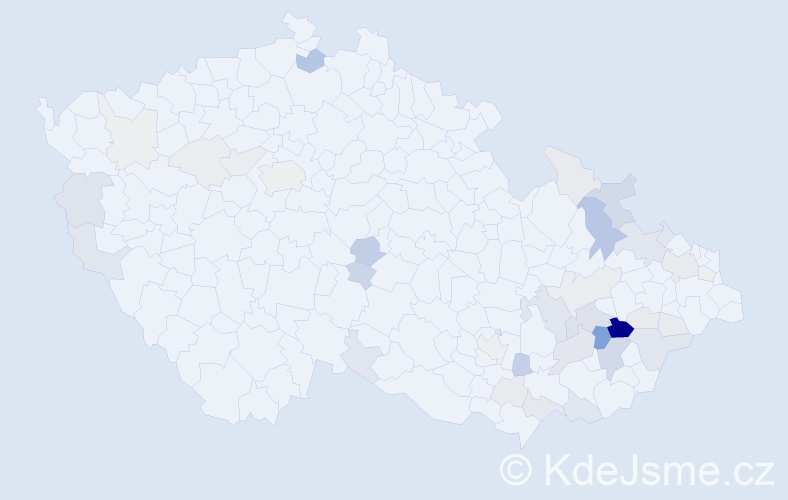 Příjmení: 'Matela', počet výskytů 124 v celé ČR