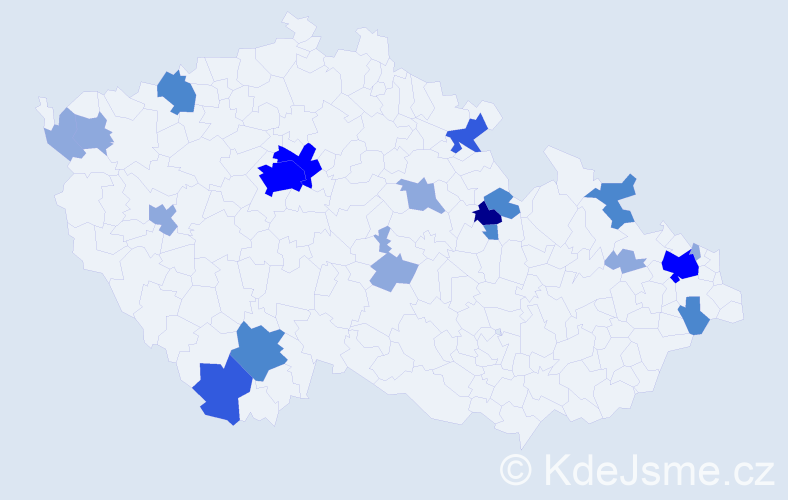 Příjmení: 'Lindenthalová', počet výskytů 42 v celé ČR